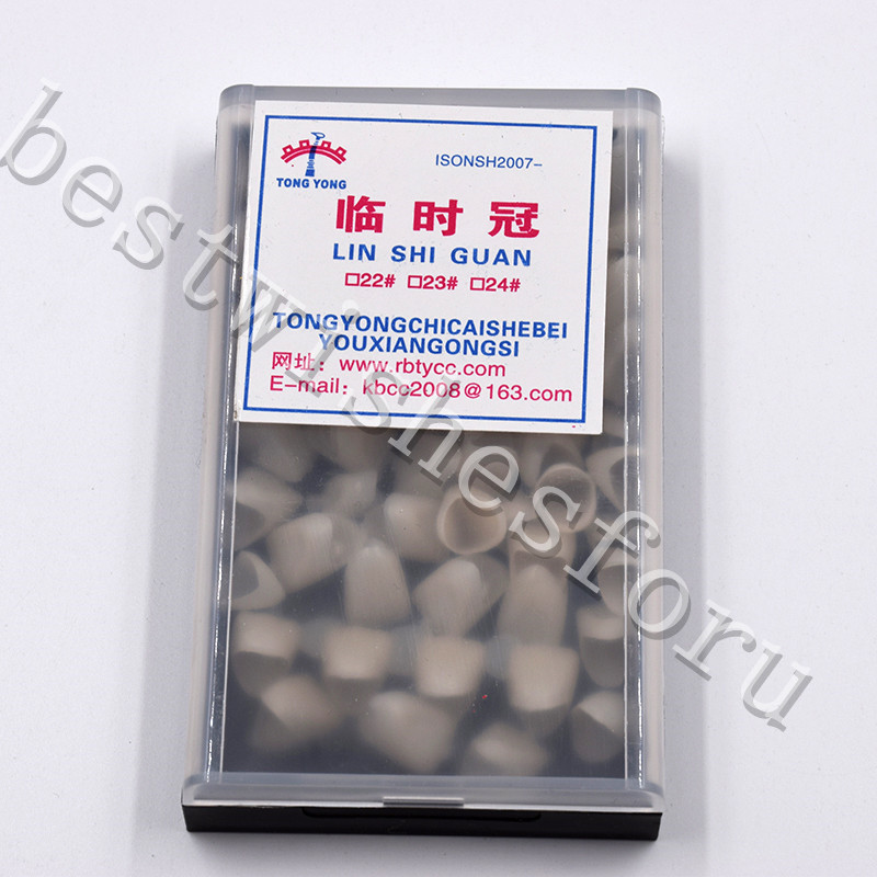 Dental Front Temporary Crown Material Polycarbonate Cap Anterior Teeth 55 pc/box