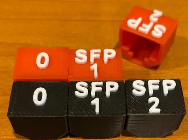 3D Printed Numbered Ethernet Port Tags: Network Switch Labels -easy switch swaps