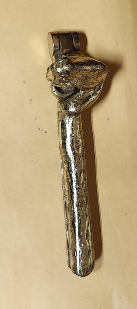 Vintage Squirrel On A Log Brass Nut Cracker Solid Heavy 6"