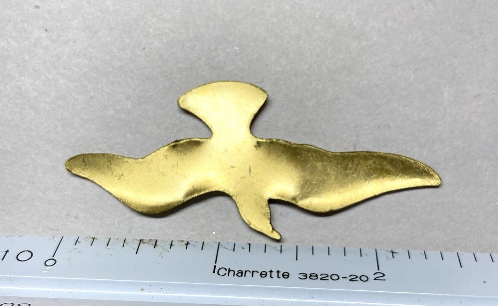 40 pcs. Raw Brass Stamping Finding- LARGE SEAGULL BIRD SHAPE