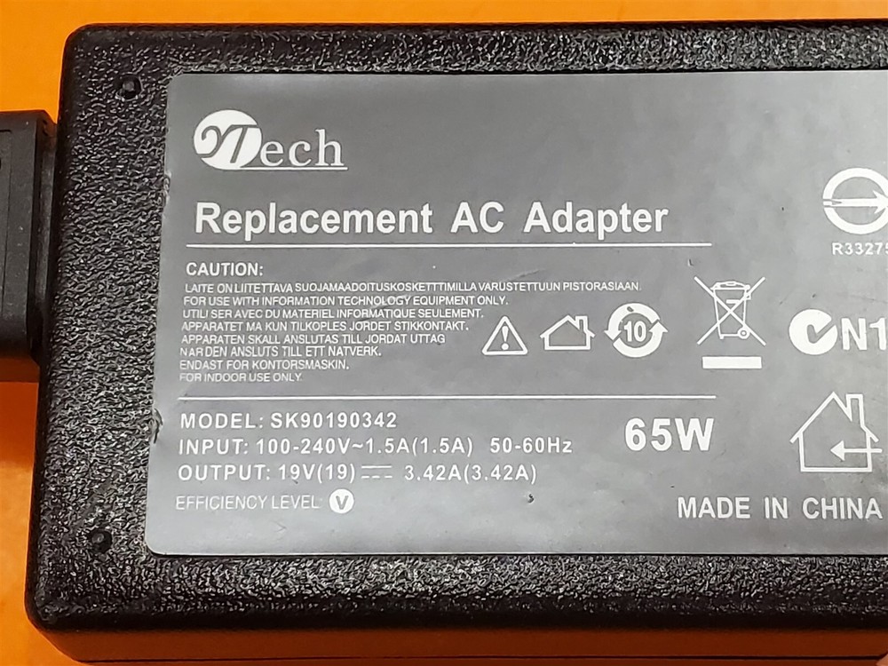 ⭐️⭐️⭐️⭐️⭐️ YTech Replacement AC Adapter Power Supply SK90190342 19V DC 3.42A