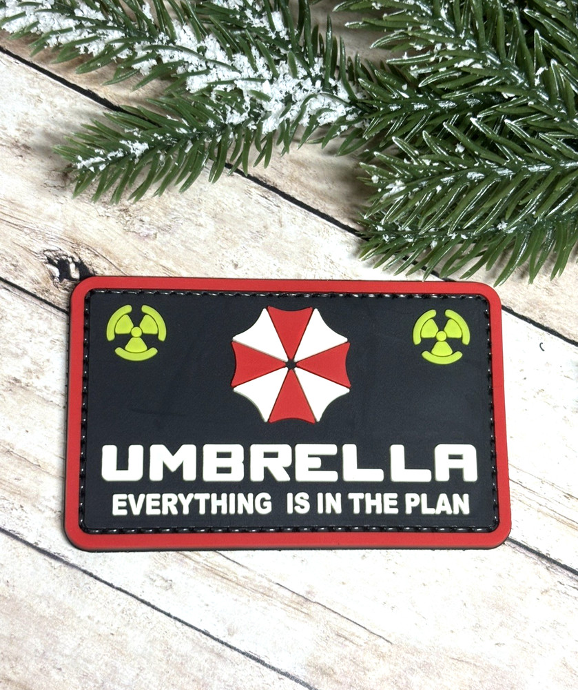 Zombie PVC Patch - Tactical Morale Patch - Zombie Umbrella Biohazard Gun Patch