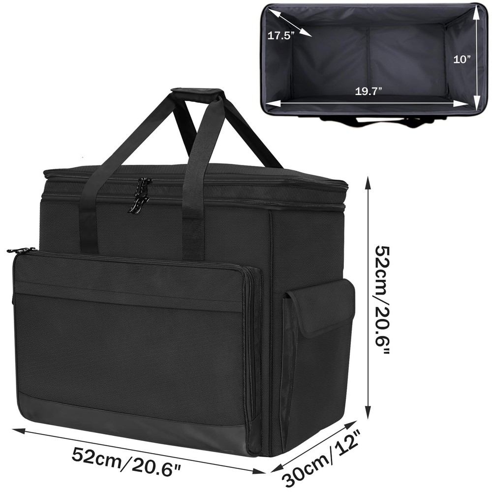 Double-Layer Desktop PC Tower Carrying Case, Travel Storage Bag for Computer ...