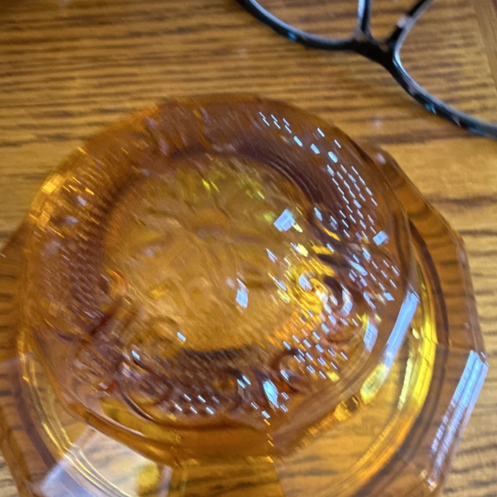 Indiana glass Tiara pattern amber color. Zero chips or cracks