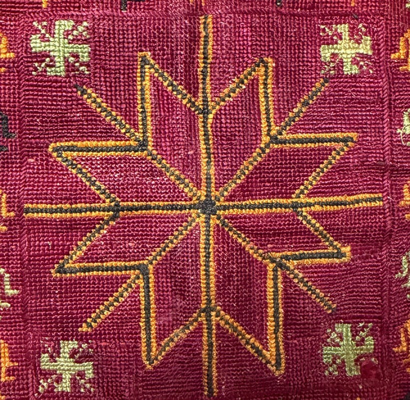 VINTAGE CENTRAL ASIAN  SILK EMBROIDERY