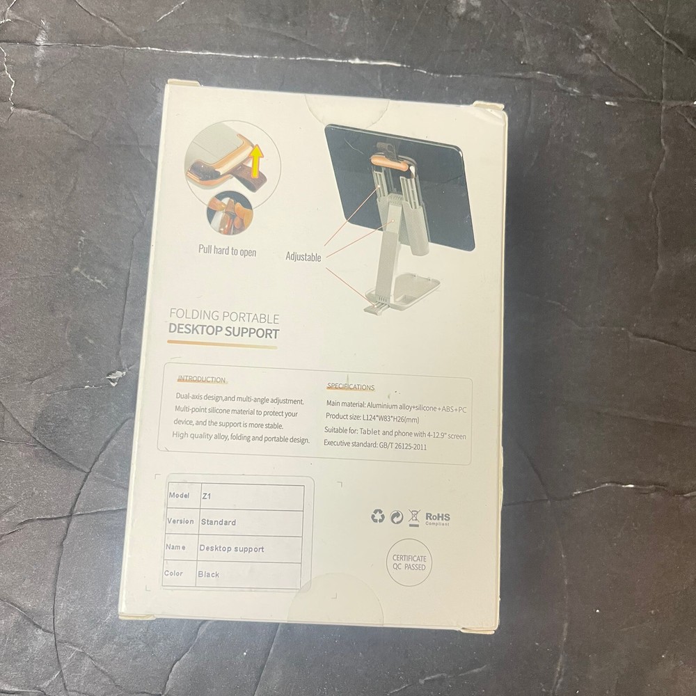 Portable Foldable Mobile Phone Tablet Stand Holder Folding Flat Desktop Support