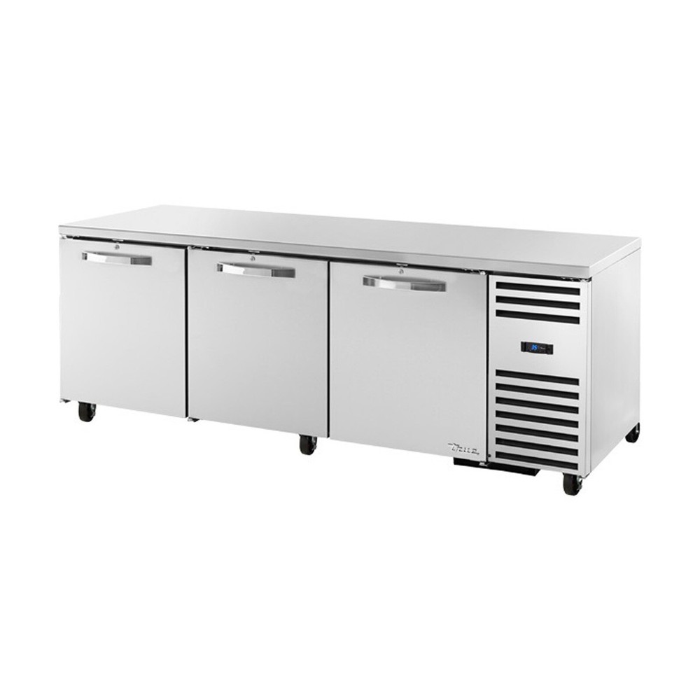True TUC-93-HC~SPEC3 93" Undercounter Refrigerator w/ 3 Sections, 3 Solid Doo...