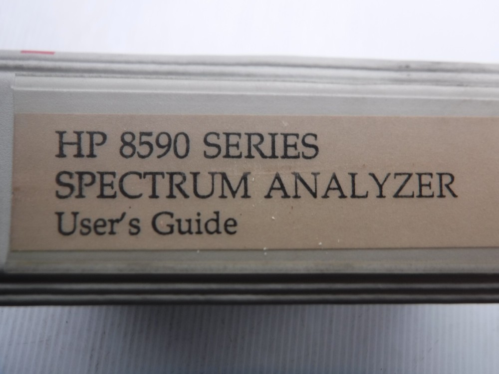 Hewlett Packard 8590 Series Spectrum Analyzer User's Guide Manual 5960-6533