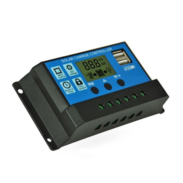 30A 12V/24V Solar Charger Controller Solar Panel Regulator USB Port LCD Display