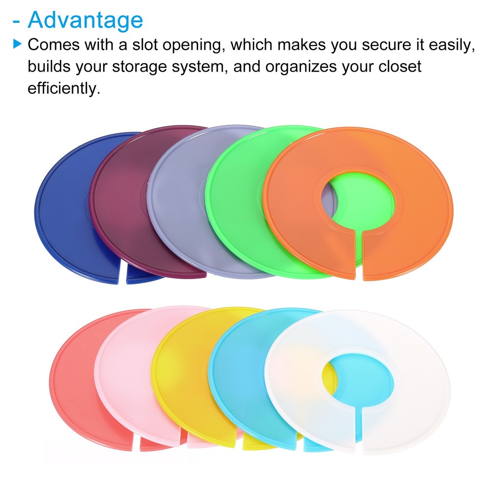 Clothes dividers, 10pcs labels round sorting separator, multicolor