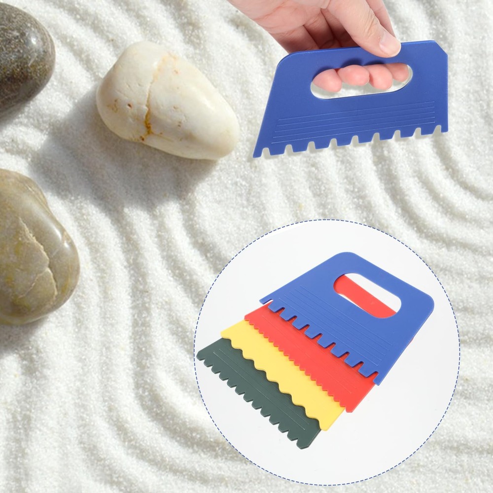 4 Pack Texture Tools for Plaster Plastic Paint Scraper Tool Medium, Colorful