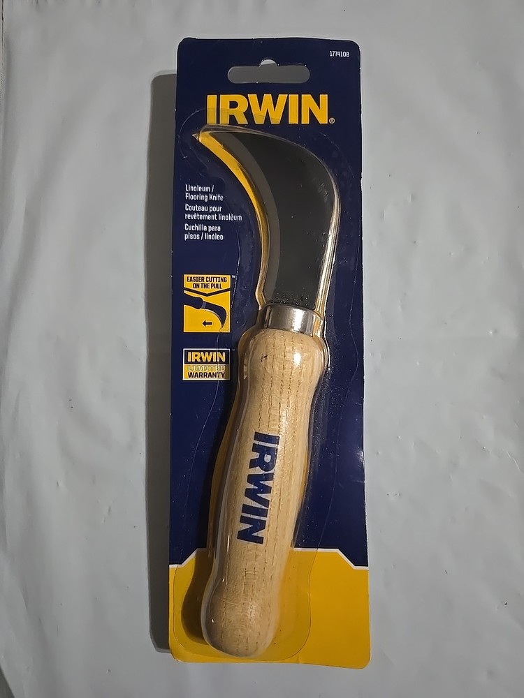 Irwin 7.5 In. Fixed Curved Blade Linoleum Knife NEW