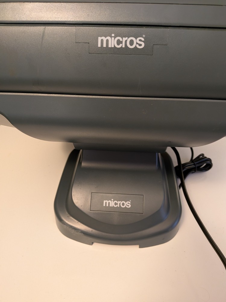 MICROS 5A POS Touchscreen Terminal, MICROS Stand, and Compatible Printer