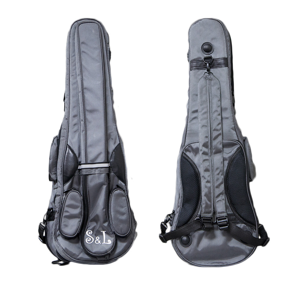 Paititi S&L Triangular Full Size Violin Soft Bag Backpack Style Grey Color