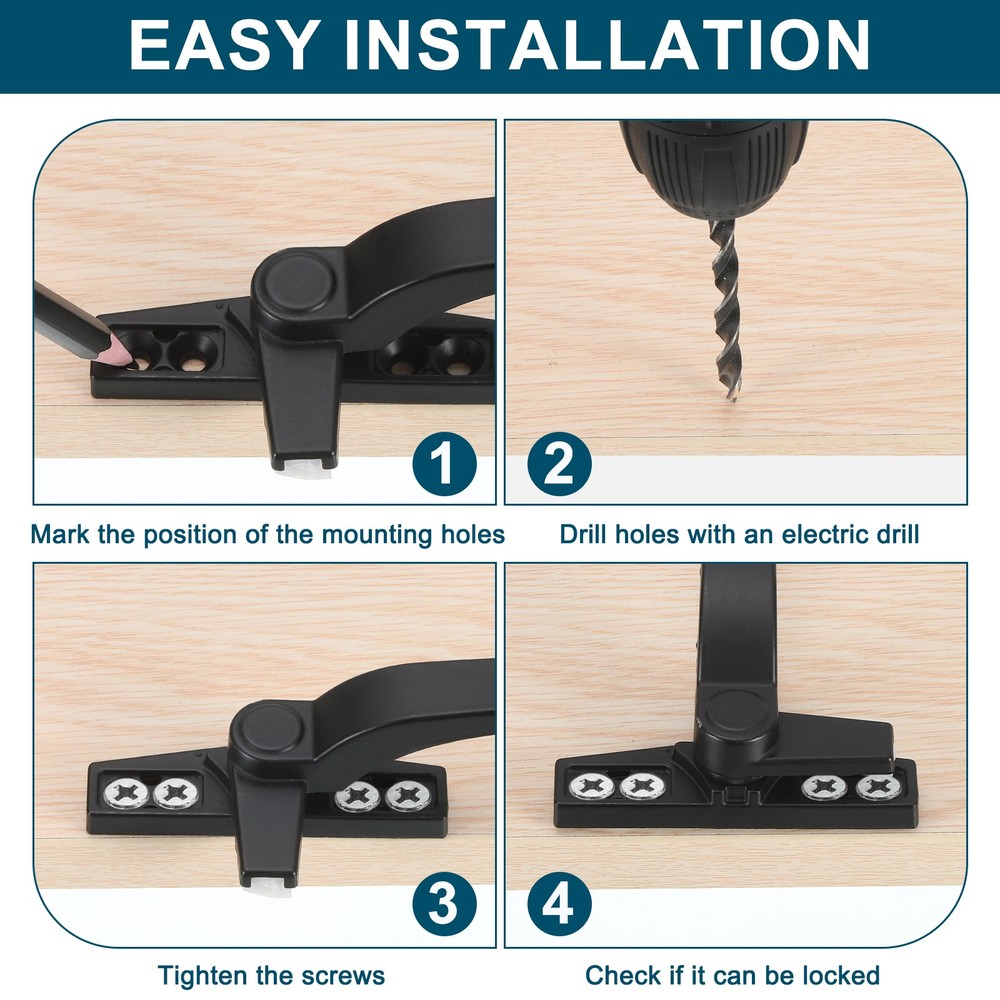 Casement Window Locking Handle Left Hand for Window White