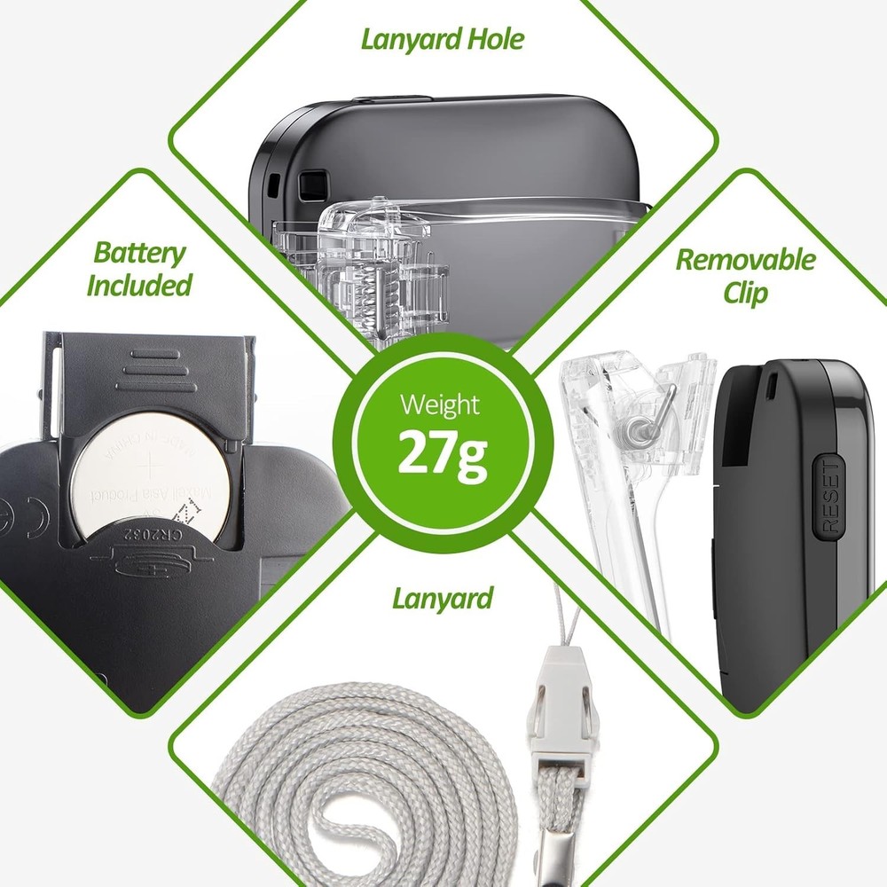 3D Pedometer for Walking Simple Step Counter for Walking with Removable Clip