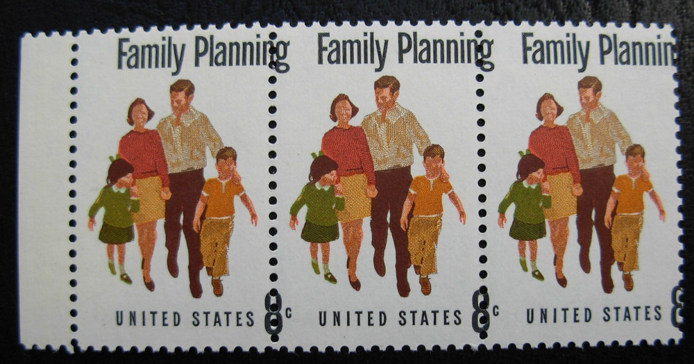 1445 Family Planning, Color Shift Error, Mint  NH