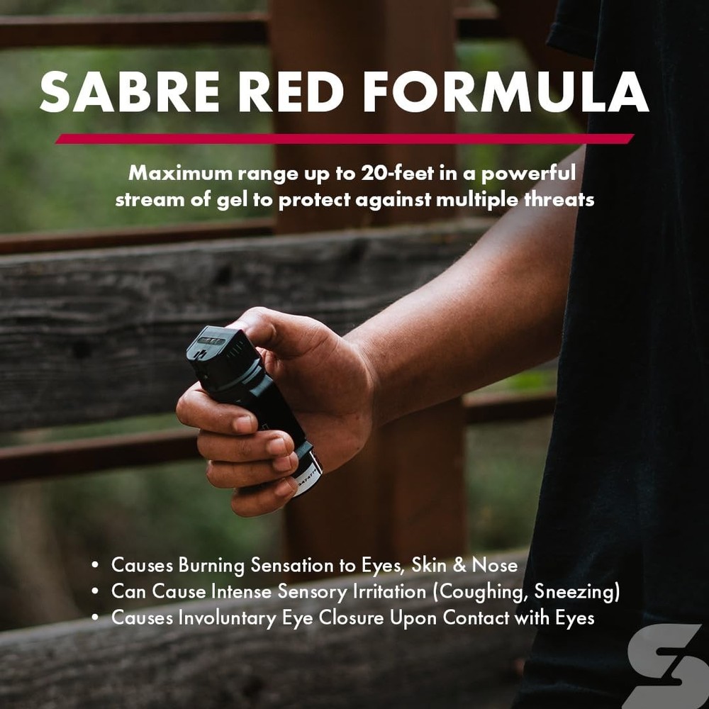 Pepper Gel 1.5 fl oz Black 2 Pack SABRE Crossfire Deploys Angle Maximizes Target