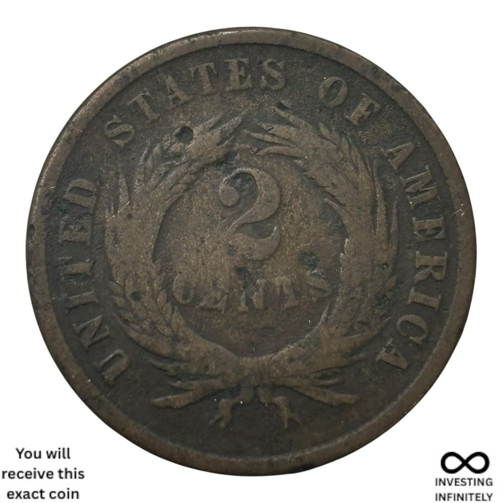 1864 2 Cent Piece X-1365
