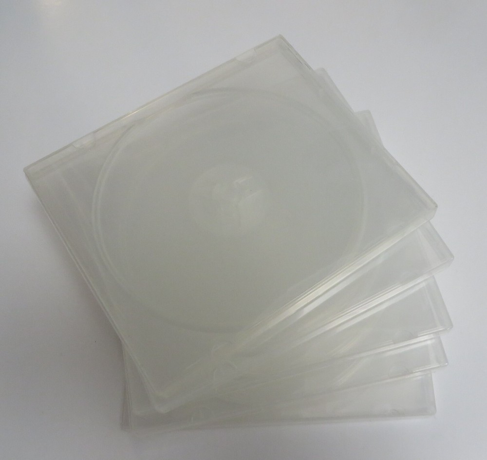 1cm Clear 1 Disc CD/DVD PP Poly Case Lot 2 pack or more