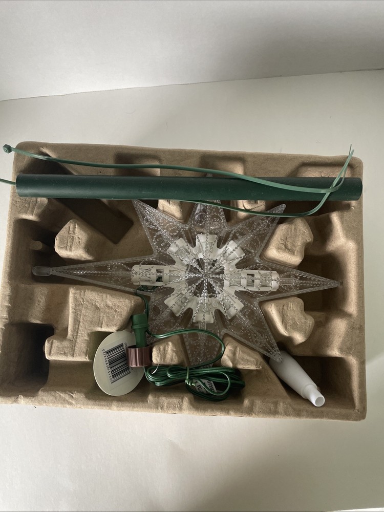 National Tree 11" Tree Top Star with Warm White Led Lights