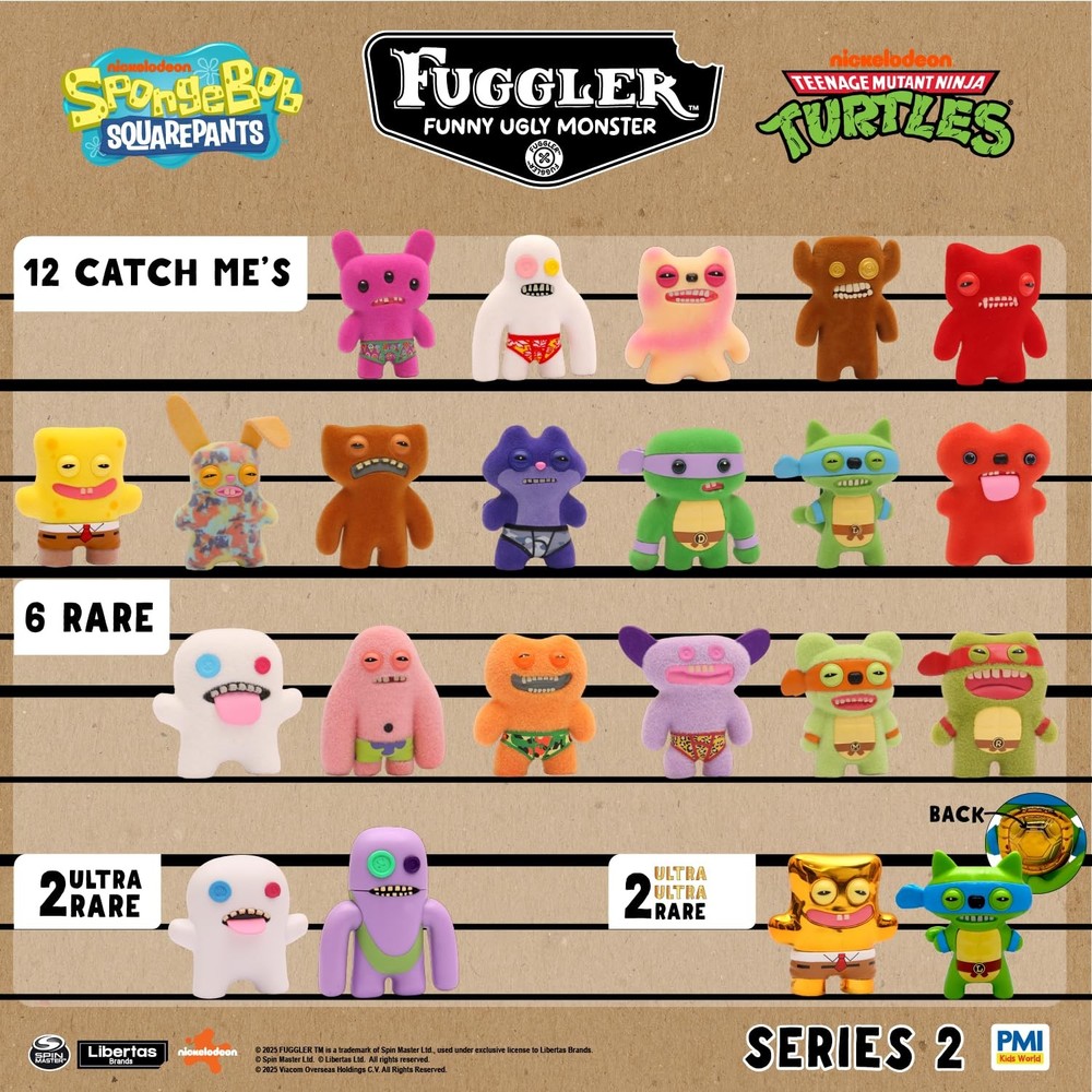 Fuggler Series 2 Collectible Figures 12-Pack Window Box | Mini, Multicolor