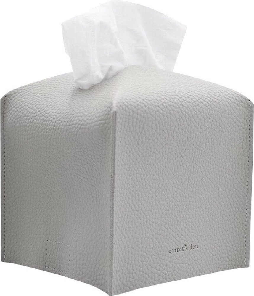 Tissue Box Cover Holder, Square with Bottom Belt by  - PU