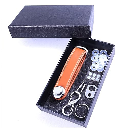 Compact Key Holder - Stylish & Practical Pocket Key Organizer With Brown