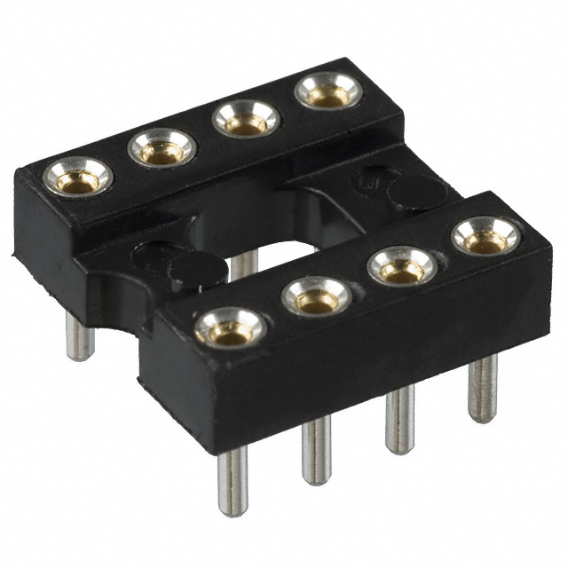 1 PCS 8 PIN DIP Machine Tooled Solder Tail LOW-PROFILE IC SOCKET ROUND HOLE