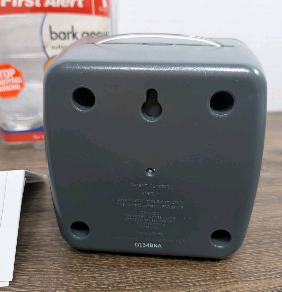 First Alert Bark Genie Automatic Ultrasonic Bark Deterrent Device in Box Tested