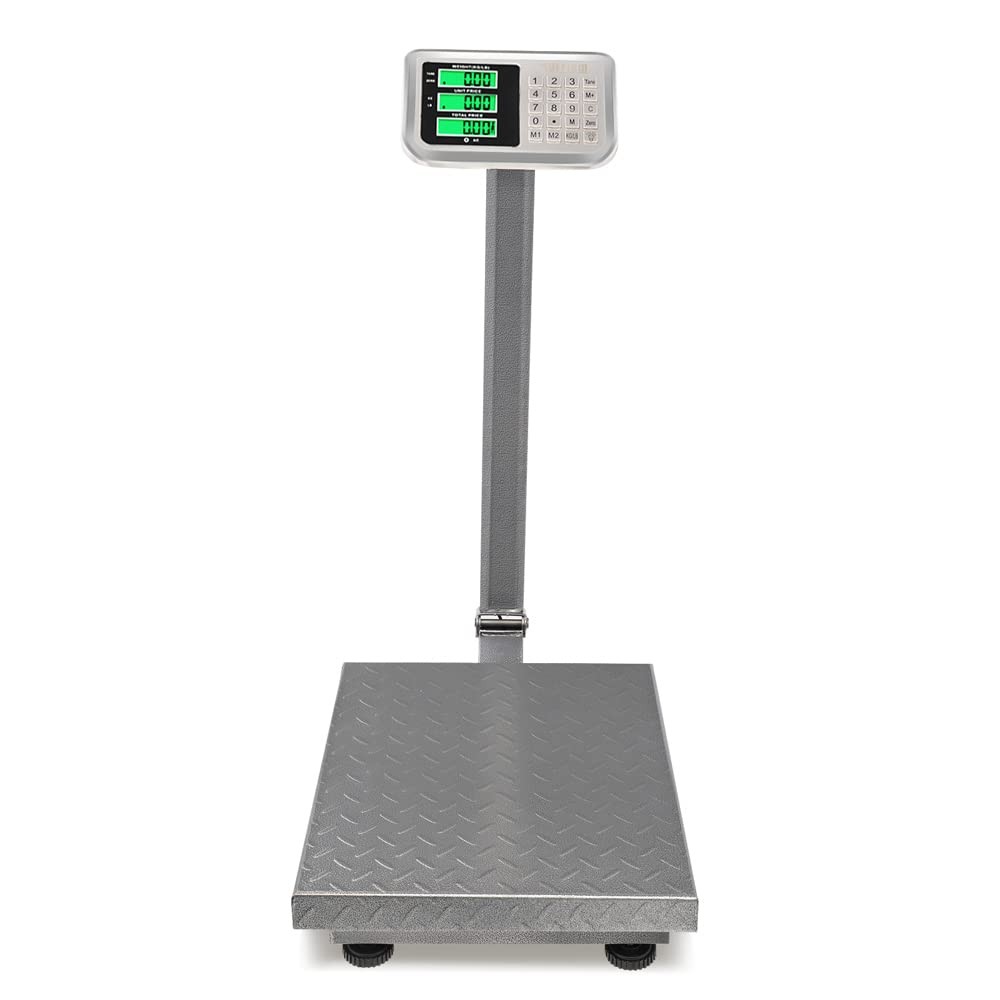 661lbs Electronic Industrial Platform Scale,High-Definition LCD Display Grey