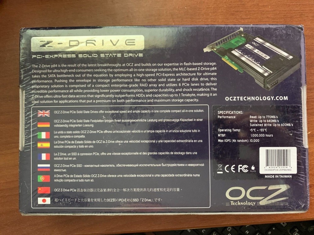 Z-Drive PCI-E Card 256GB RAID 0