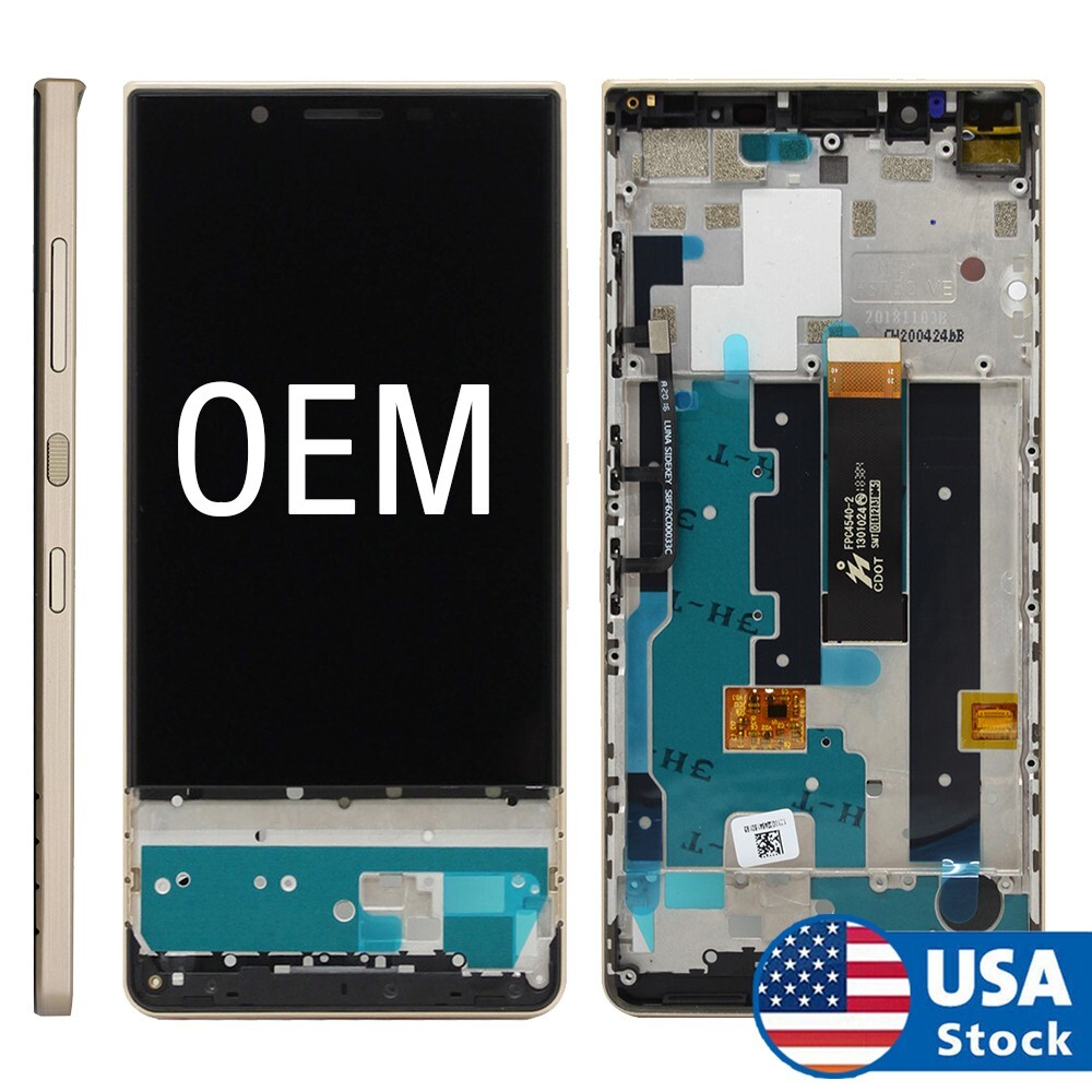 Gold Frame LCD Display Touch Screen Digitizer Replacement For BlackBerry Key2 LE