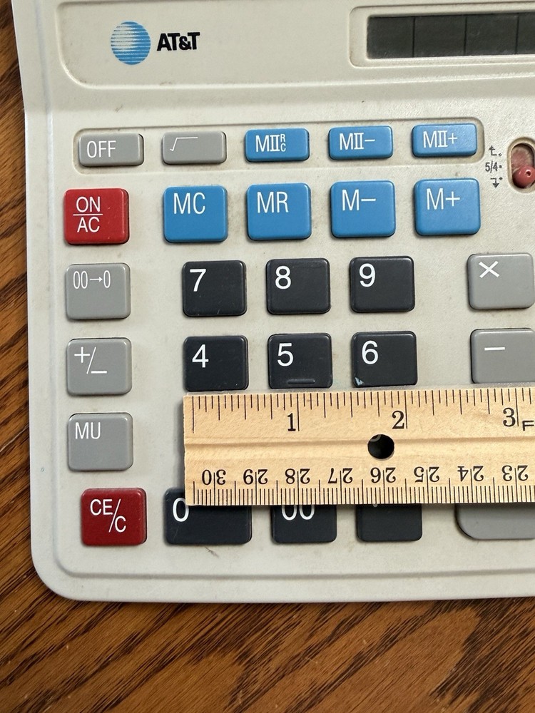 Vintage AT&T Desktop Calculator Large Keys & Display