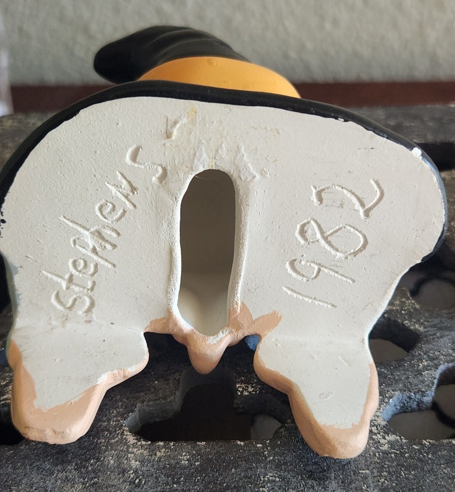 RARE Vintage 1982 Witch & Ghost Shelf Sitters, Handmade, Ceramic Bisque, EUC