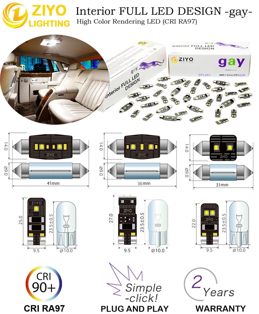 LED Interior Light Kit for GMC Yukon 2007-2014 GMT900 Light Bulbs Accessories