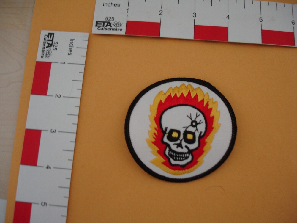 Motorcycle Vintage Patch Skull with fire LOST Boys
