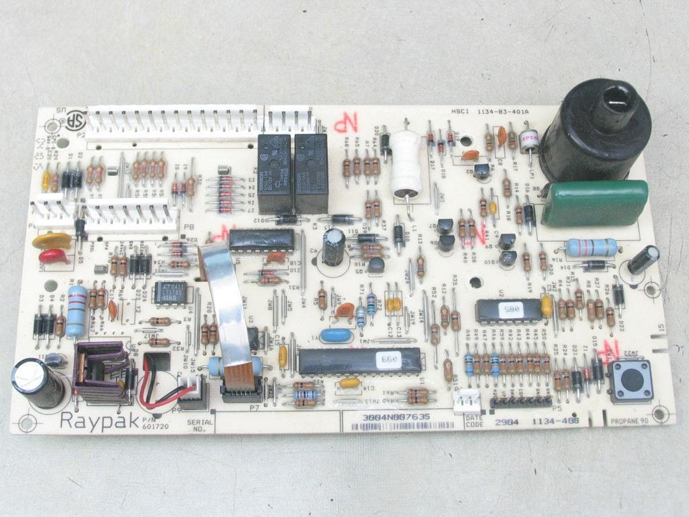 Raypak 1134-400 Pool Spa Temp Control Display Circuit Board 601720 1134-83-401A