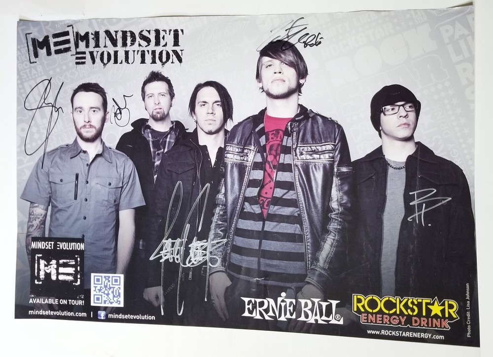 Mindset Evolution REAL hand SIGNED 18x24" Promo Poster COA Autographed