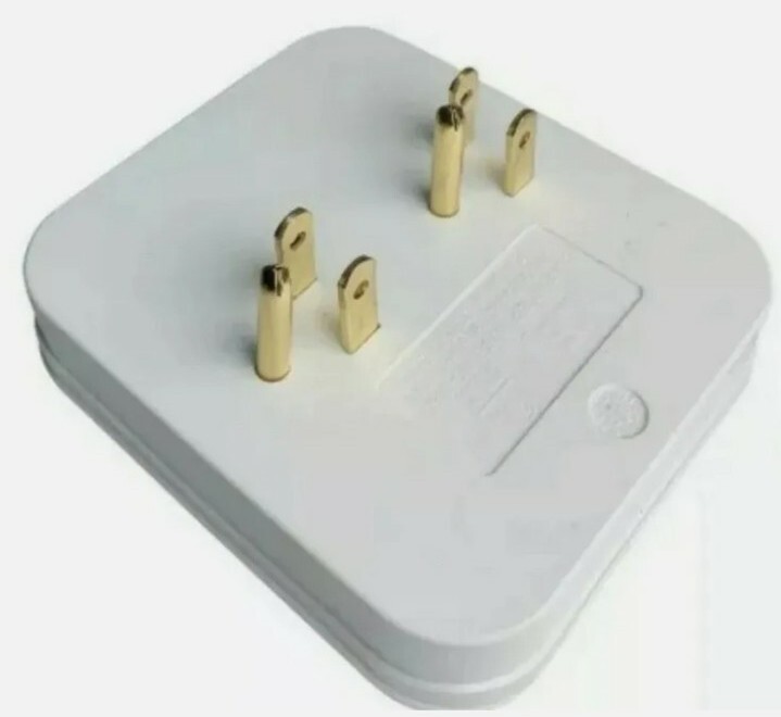 6-PACK White 6 Outlet Wall Outlet Adapters Multi Plug Power Splitters Electrical