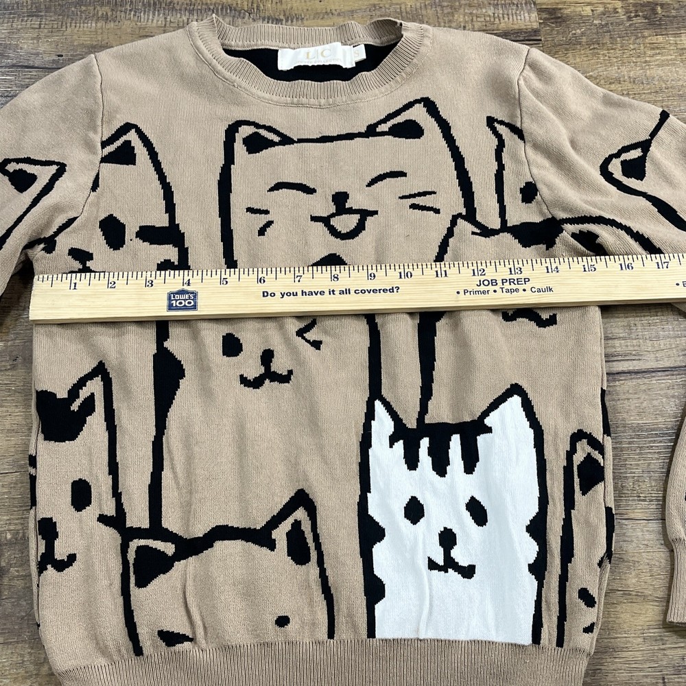 Lizette Collection Pullover Cat Sweater Women’s Size S
