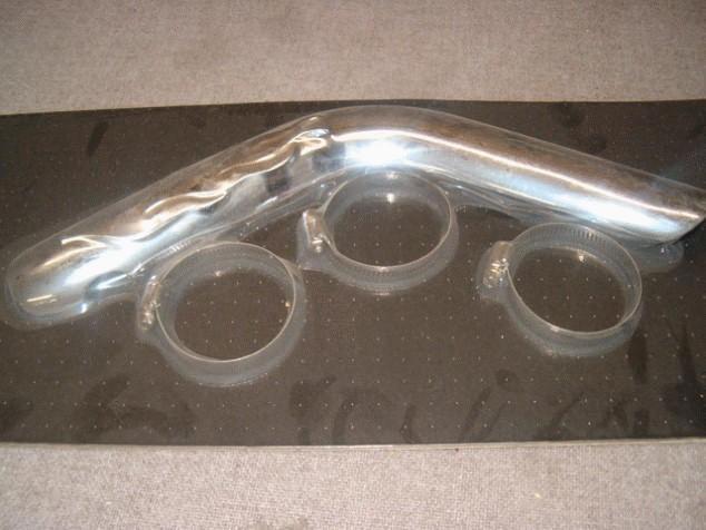 Curved Flamed Heat Shield for Custom Exhaust