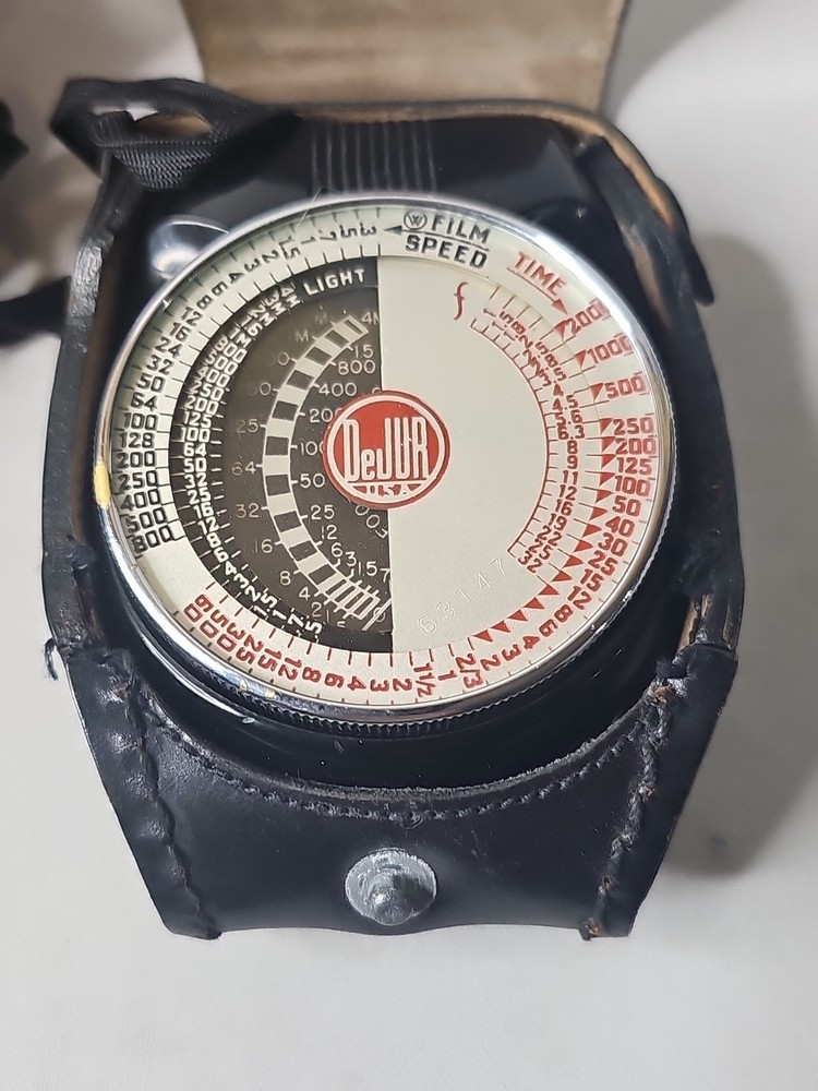 Vintage DeJUR Camera Light Meter With Case FOR DISPLAY - NON WORKING