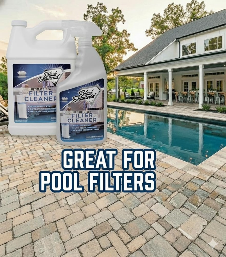 Ultimate Spa & Pool Filter Cleaner Spray, Professional Strength Fast 1-Quart