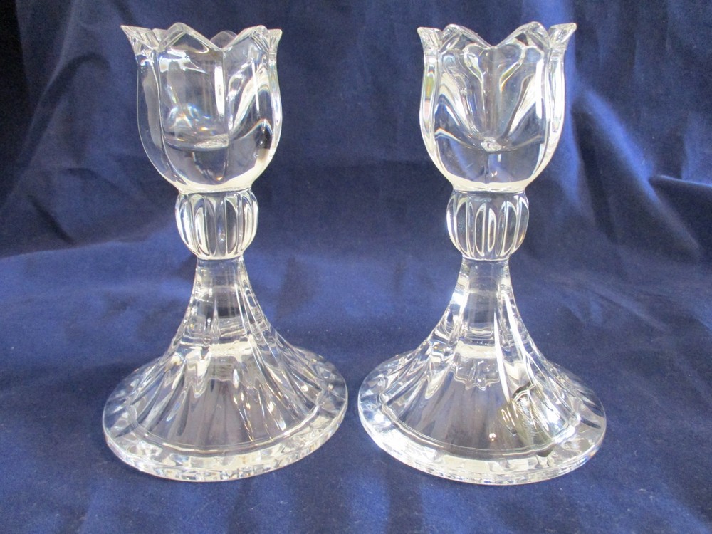 Mikasa Spring Ritual Crystal Candle Holders in Original Box