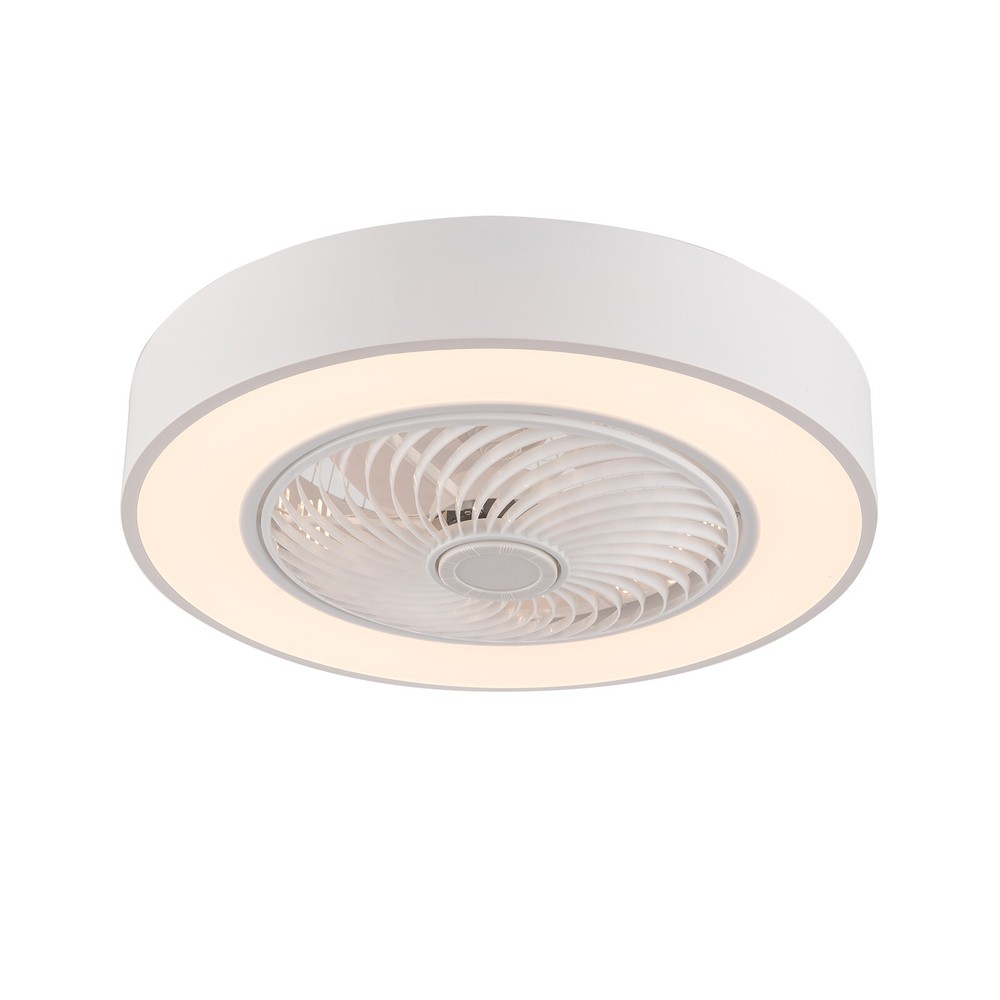 22'' Modern LED Ceiling Fan Light Flush Mount Dimmable Chandelier Lamp w/ Remote