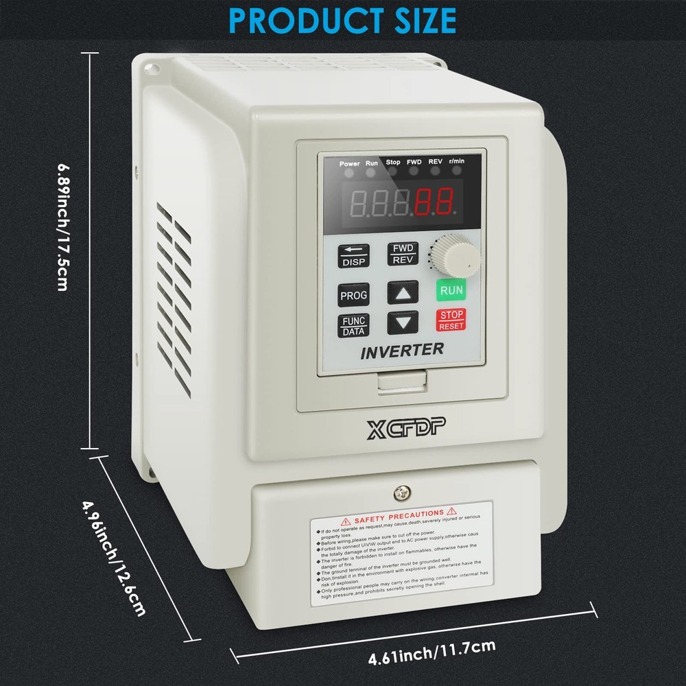 AC 220V 3HP Variable Frequency Drive Single Phase to 3 Phase Converter