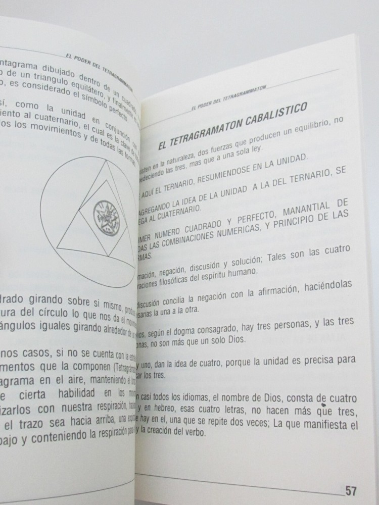 LIBRO EL PODER DEL TETRAGRAMMATON Enigmatico Simbolismos,Consagraciones