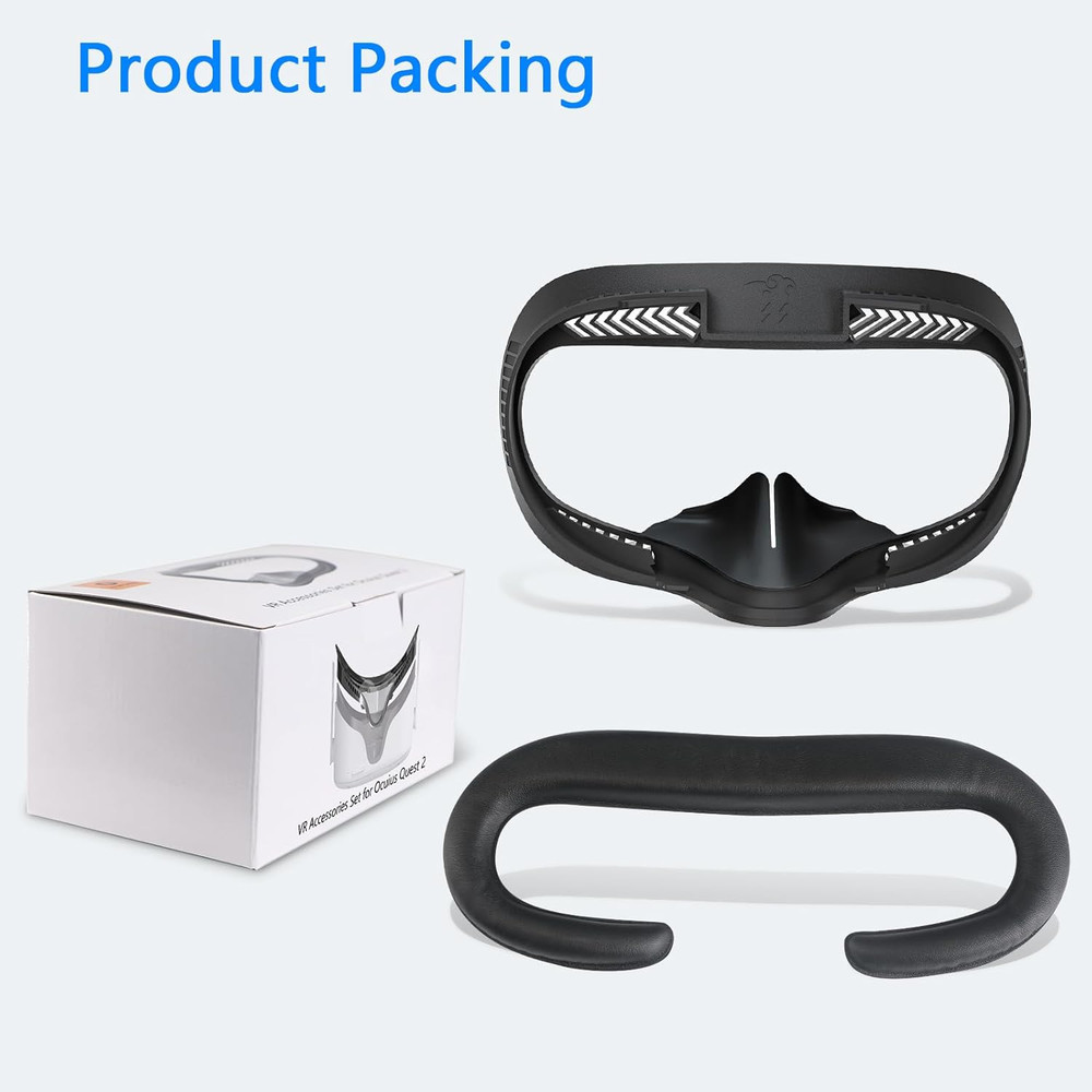 Compatible with Oculus Quest 2 Face Bracket Replacement,Vr PU Leather Face Pad