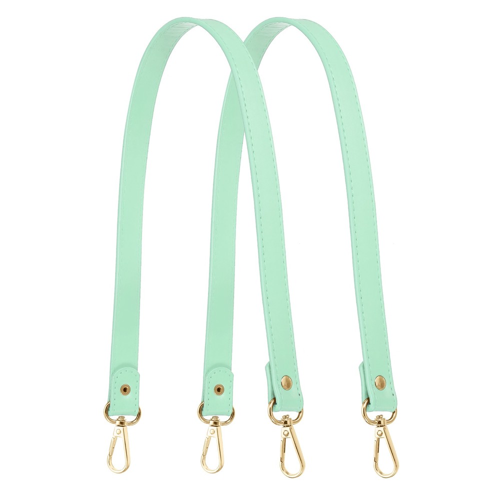 23" Leather Purse Strap Replacement Gold Buckle for Handbag(2 Pack, Light Blue)